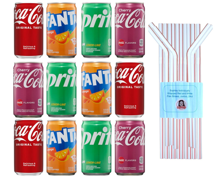 Coca Cola Mini ct,Classic, Orange Fanta, Sprite Lemon-Lime, Cherry Coca Cola